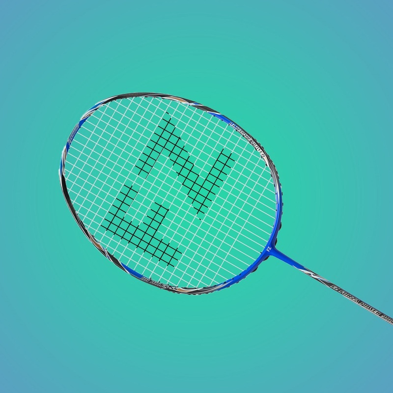 Power 988 Medium Strung Attacking Badminton Racket (Blue+Grey)-3U/G5 Fz Forza | Kibi Sports 3U