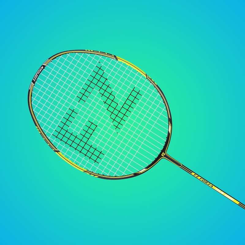 Tour 2000 Strung Badminton Racket(Yellow) – 3U/G5 Fz Forza | Kibi Sports 3U