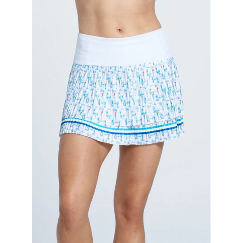 Women’s Lucky in Love Martini Gras Pleated 14″ Skirt Extra Small