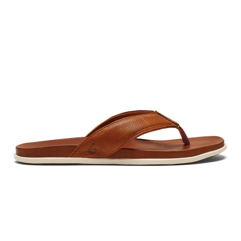 Olukai Men’s Olali Leather Sandals Fox/Fox 7
