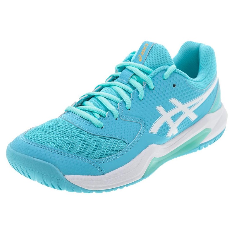 Women`s GEL-Dedicate 8 Pickleball Shoes Energy Aqua and White