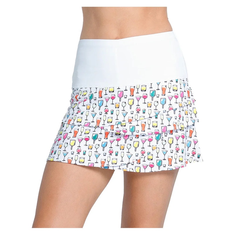 Women`s High Spirits Scallop 14 Inch Pickleball Skort Multicolor