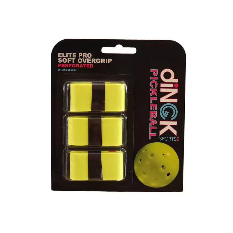 Dingk Sports ELITE PRO PERFORATED Overgrips  – 3 Pack (single color)