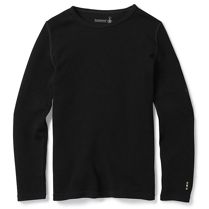 Smartwool Kids Classic Thermal Merino Base Layer Crew Black-001 Small