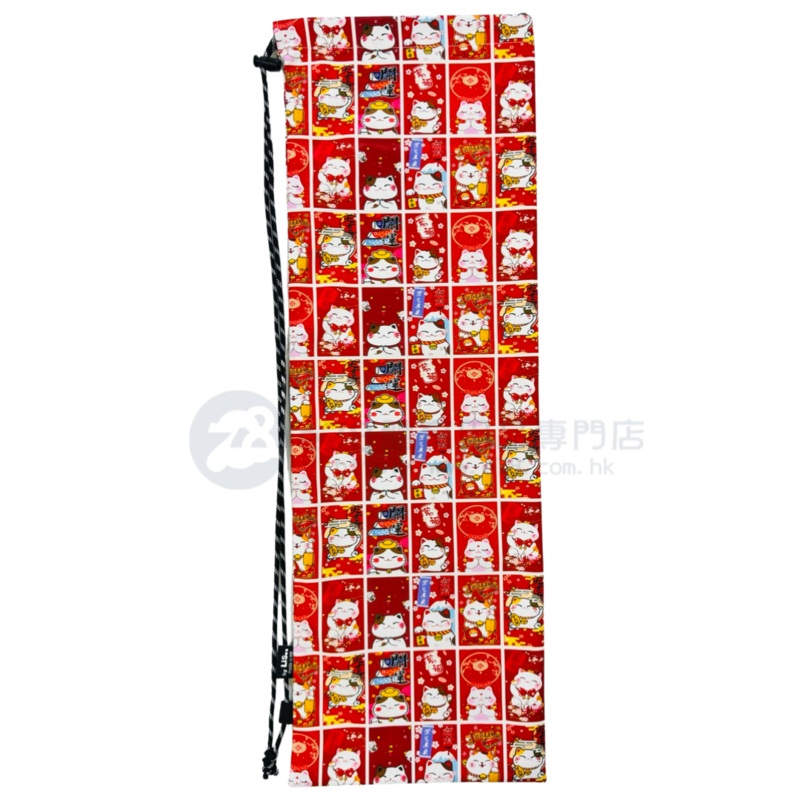 Handmade Water Resistant Racket CaseCheckered Lucky Cat 358) Checkered Lucky Cat 358