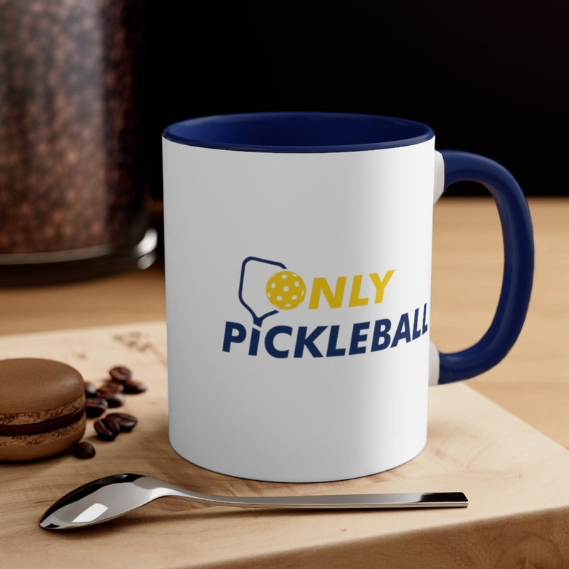 Mug w/color trim – Only Pickleball