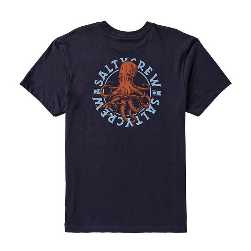 Salty Crew Mens Tentacles Premium S S Tee Navy Small
