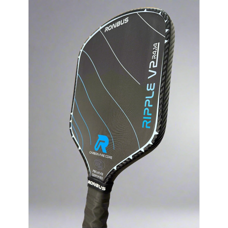 Custom RONBUS Ripple V2 14mm Pickleball Paddle – Hesacore Grip – Blackout