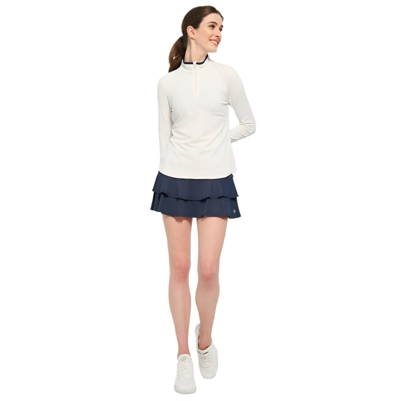 Lija Womens Elite Angle Top XSmall White/Dark Navy