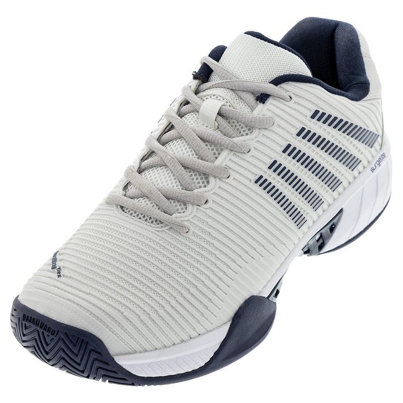 Men’s Hypercourt Express 2 Tennis Shoes Vaporous Gray and White Peacoat