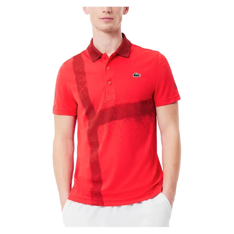 Men`s Novak Djokovic Ultra Dry Fan Tennis Polo Grenandine