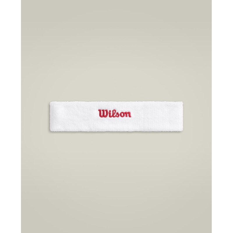 Wilson Terry Logo Headband Unisex – White Bright White One Size