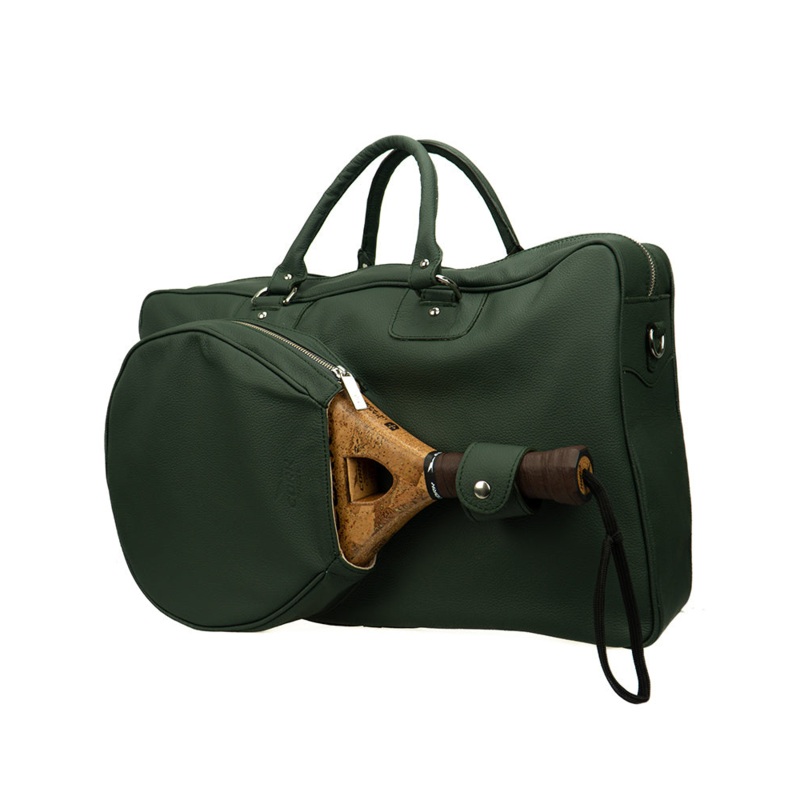 Cork Padel Vintage Leather Handbag Green