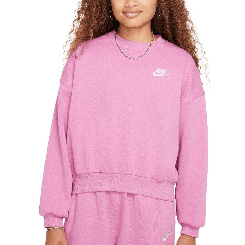 Girls Boxy Crew-Neck Sweatshirt Magic Flamingo