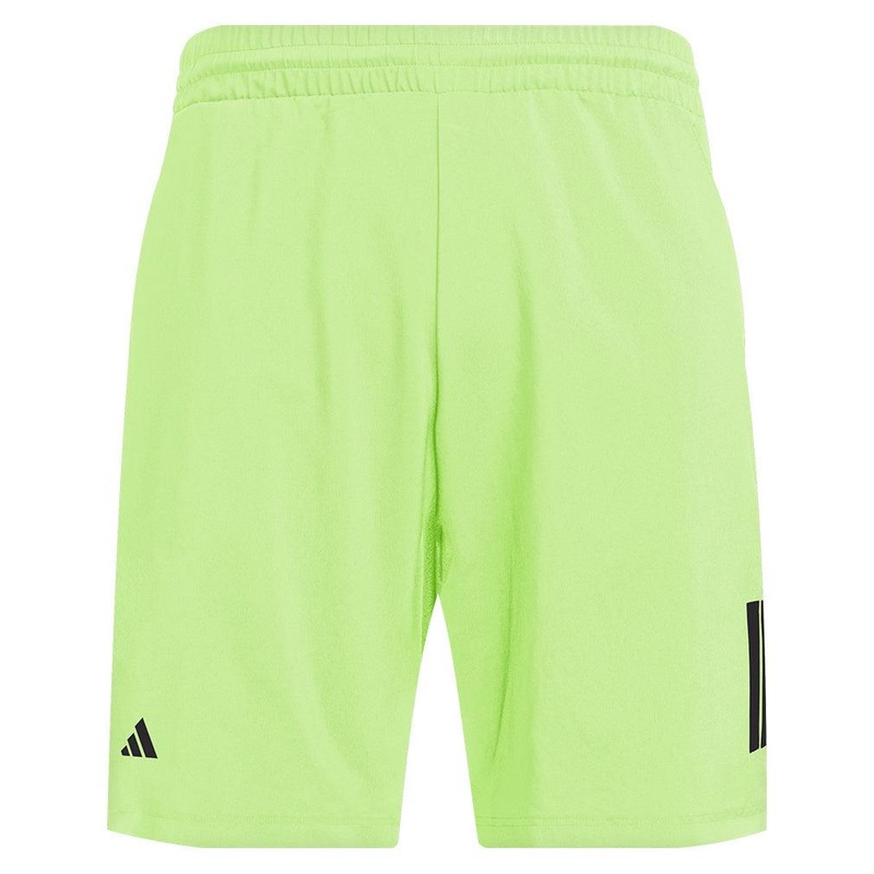 Men`s Club 3 Stripe 9 inch Tennis Shorts Lucid Lemon