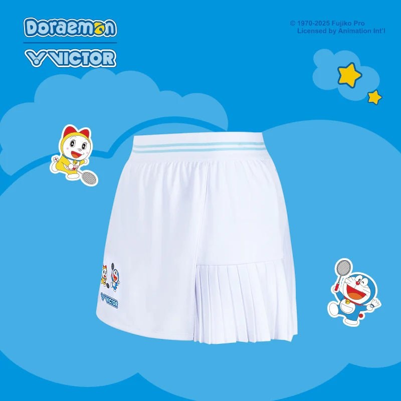 VICTOR x Doraemon Women’s Sports Skirts (With Inner Shorts) K-505DRM-A White ASIA S