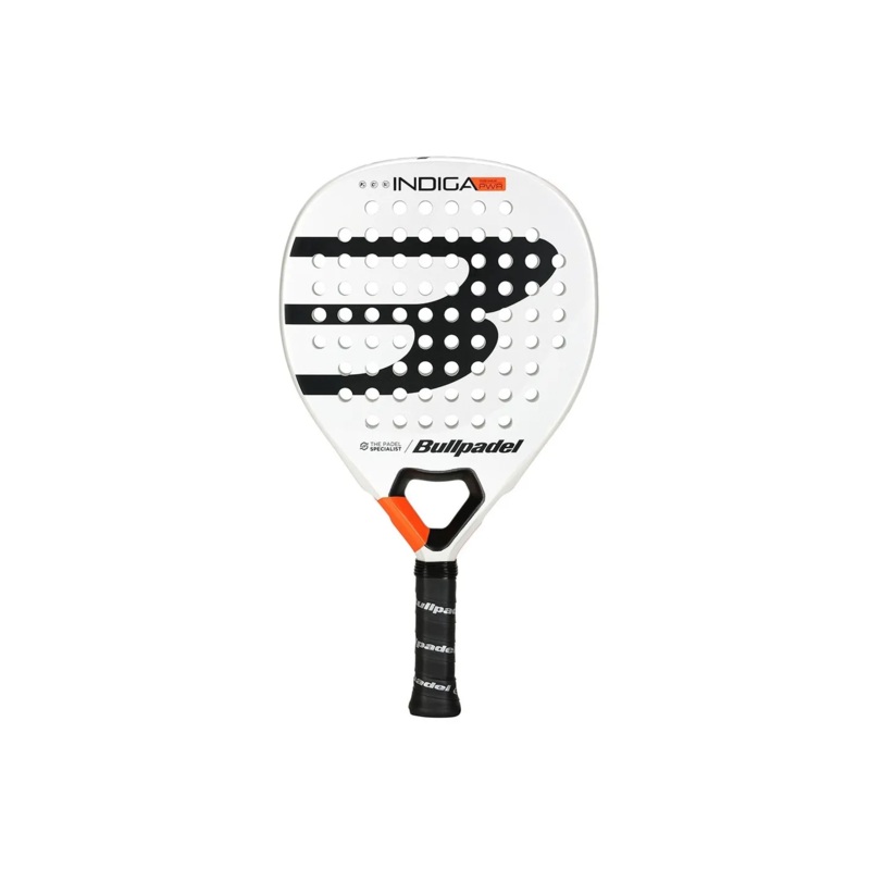 BullPadel Indiga PWR 25 Padel Racket White/Orange One Size