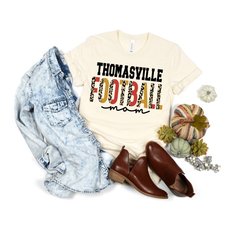 Thomasville Bulldog Football Mom T-Shirt