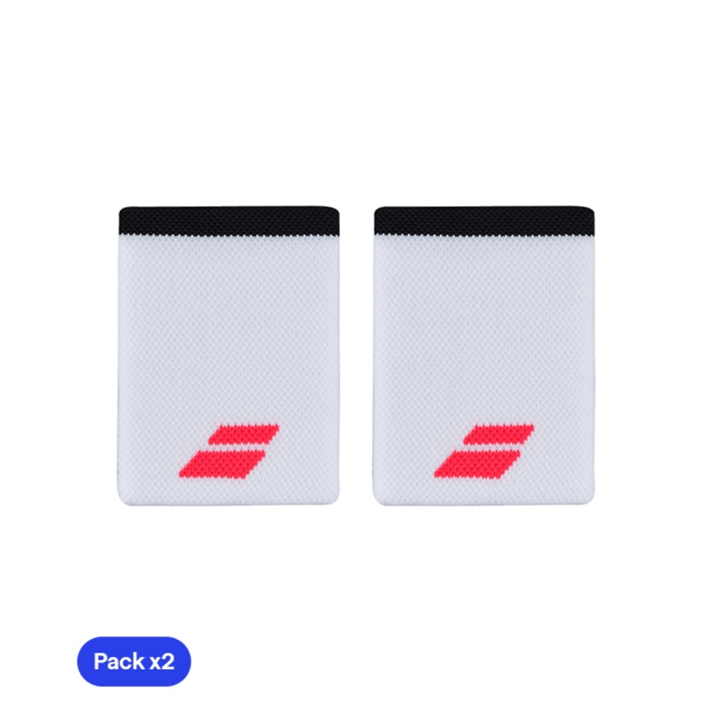 Babolat Jumbo Blancas Logo Red (Pack x2) Wristband