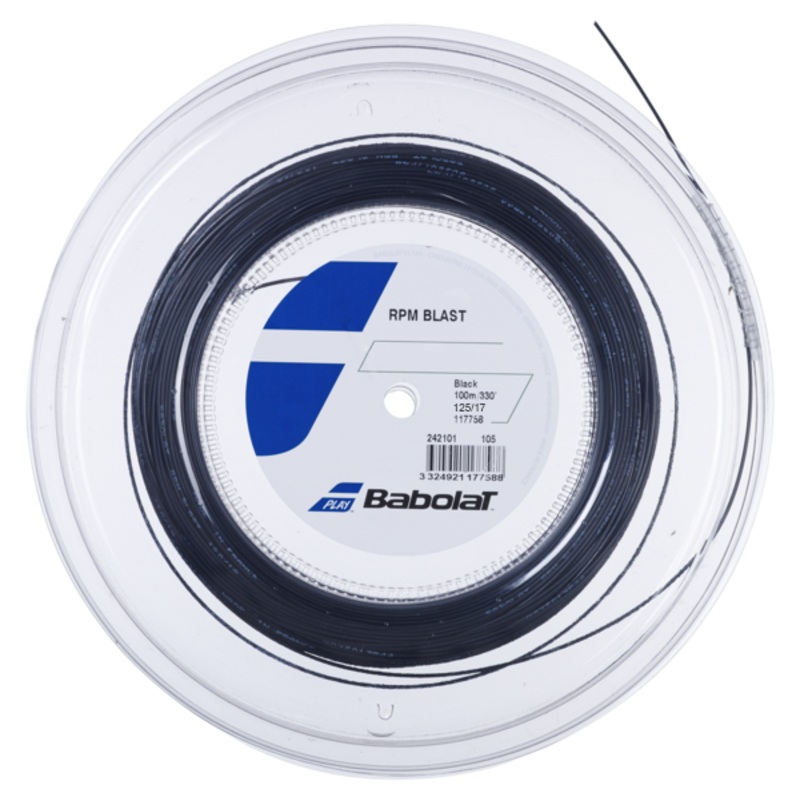 Babolat RPM Blast 17/1.25 Tennis String Mini Reel (Black)
