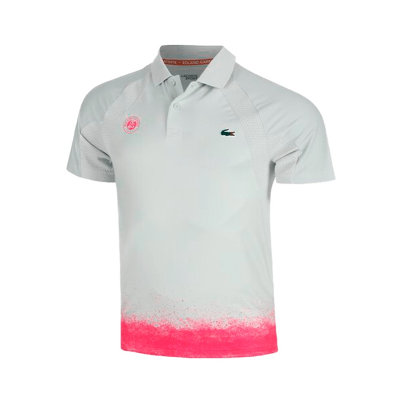 Polo Lacoste Roland Garros White/Pink 2025