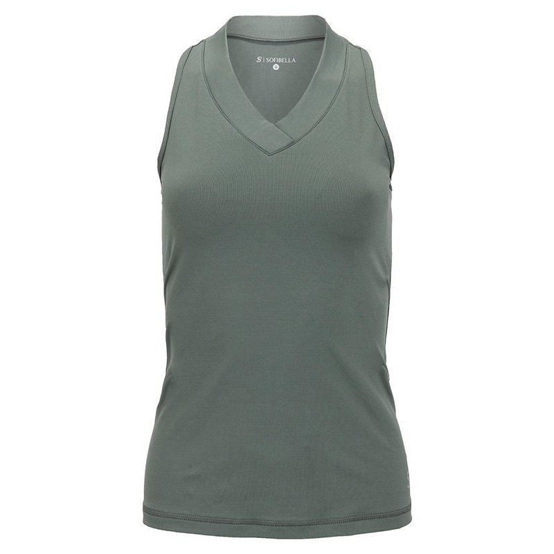 Women’s UV Colors Racerback Tennis Tank Army