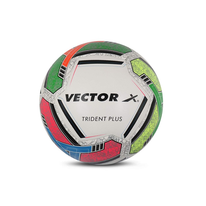 Vector X 8 Panel Trident Plus Emobsed PU Thermofused FIFA Approved Football | Kibi Sports 5 Multicolor