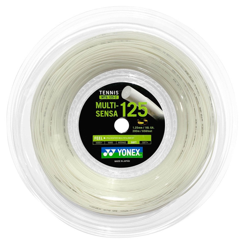 Yonex Multi-Sensa 125 200m Tennis String 200m Reel WHITE