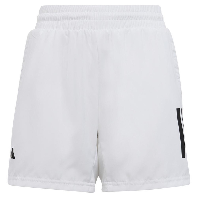 Boys’ Club 3-Stripe Tennis Shorts White