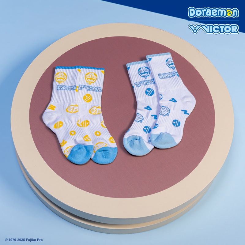 VICTOR x Doraemon Sport Socks SK513DRM M (Light Blue) M (22-25 cm)