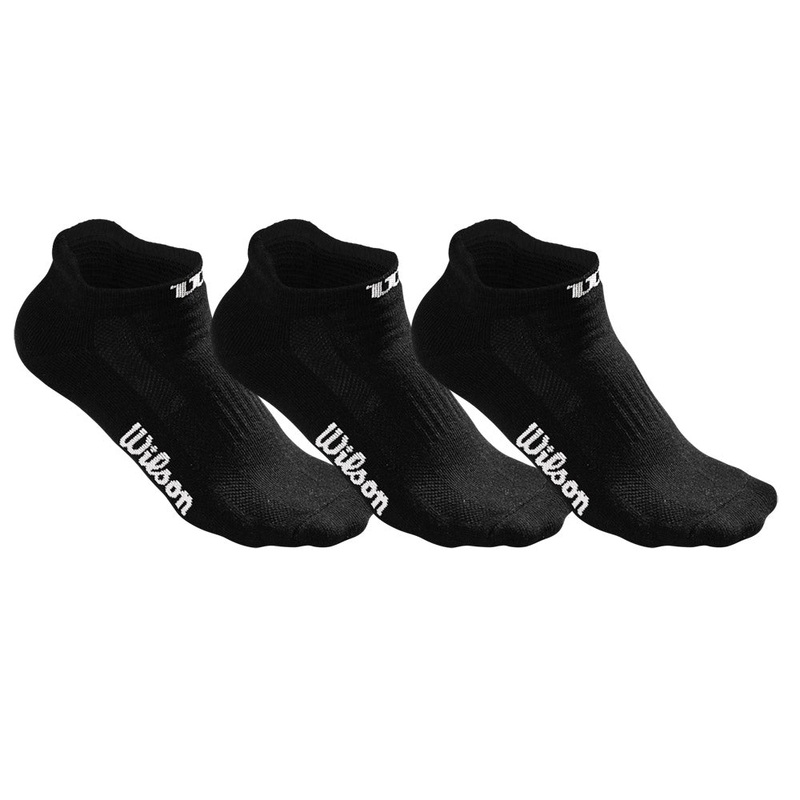Wilson Women’s No Show Socks 3 Pack (Black)