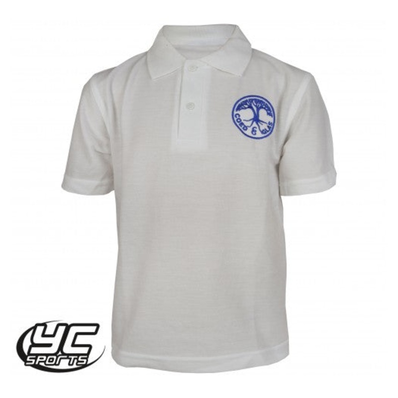 Coed Glas Primary School Polo 2/3 WHITE