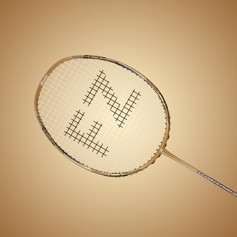 Light 11.1 Stiff Strung Defensive Badminton Racket(Rich Gold)-4U/G5 Fz Forza | Kibi Sports 4U