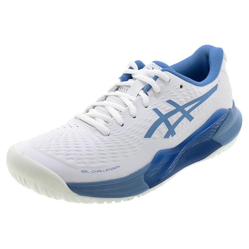 Women`s GEL-Challenger 14 Tennis Shoes White and Blue Coast