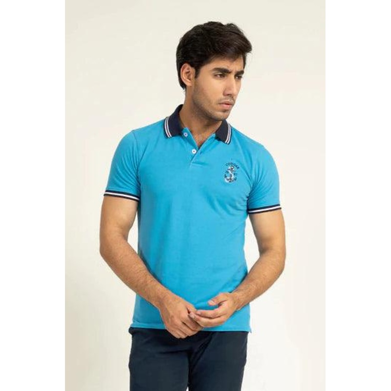 Blue Tipped Polo XS