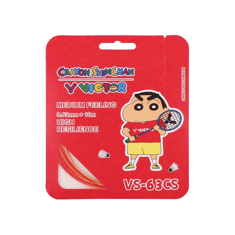 VICTOR x CRAYON SHINCHAN VS-63CS DE Badminton String Single Pack [Red/Yellow]