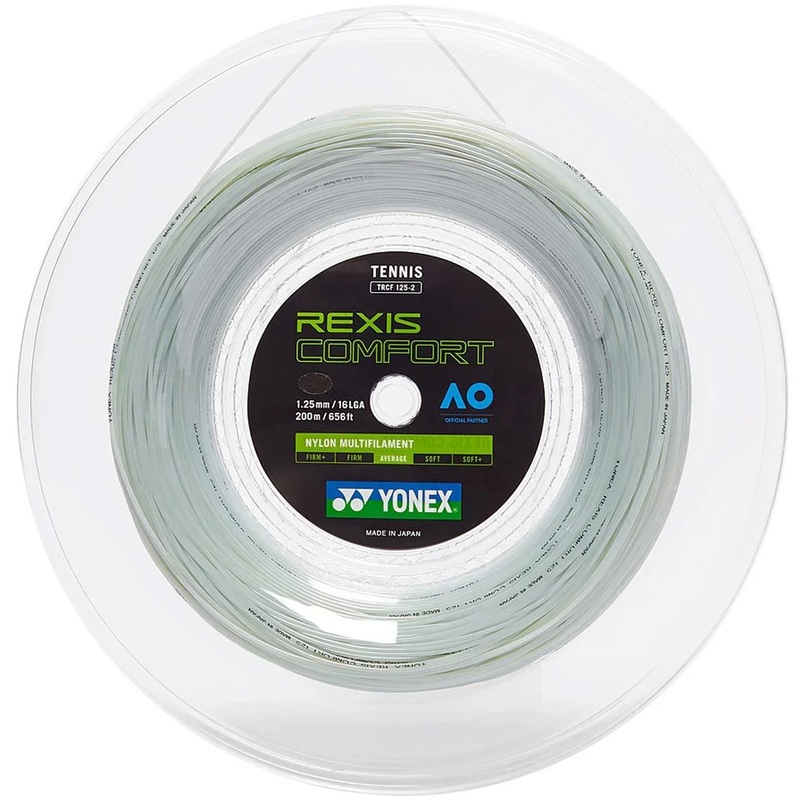 Yonex Rexis Comfort 1.30mm 200m Tennis String 200m Reel COOL WHITE