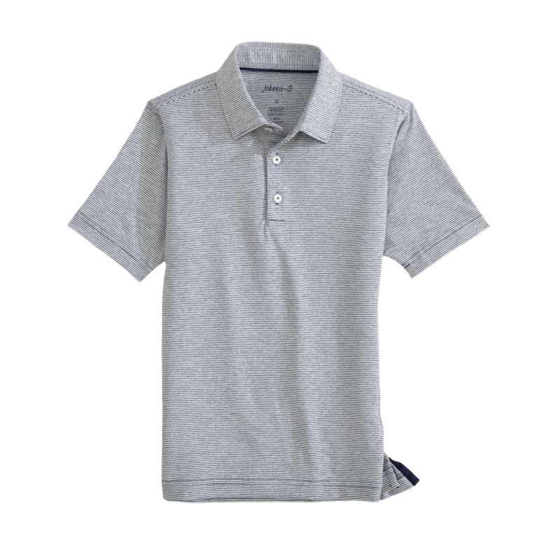Johnnie-O Boys’ Lyndonn Striped Performance Polo (Copy) Navy 7
