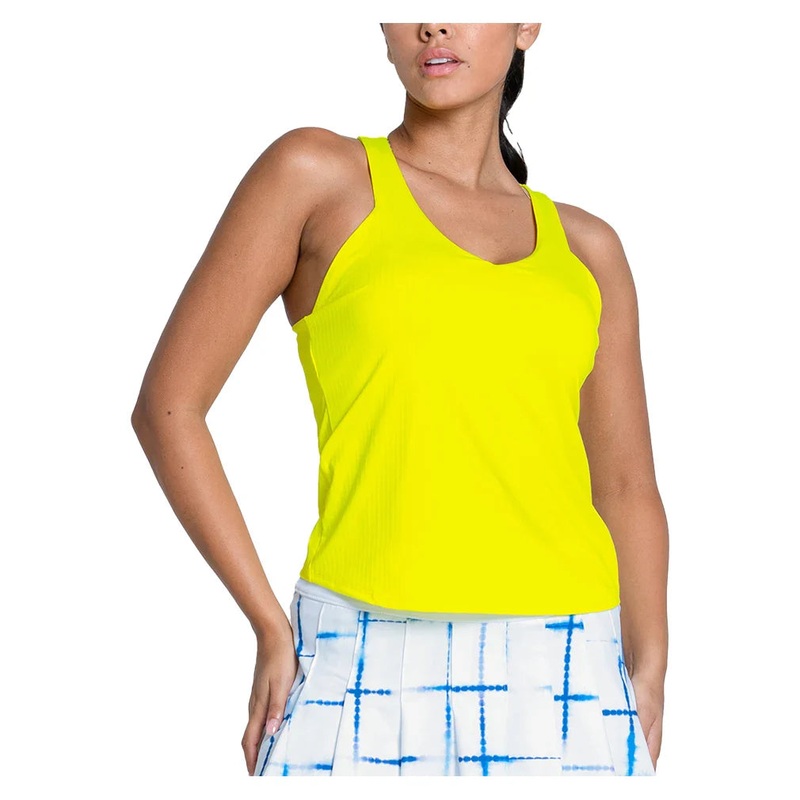 Women`s Club House Tennis Tank with Bra Yellow
