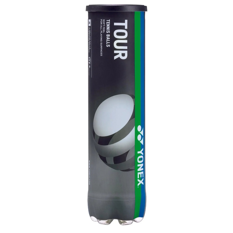 Yonex Tour Tennis Ball Tube of 4 TB-TR 4 Ball Tube YELLOW