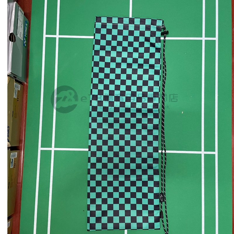 Handmade Water Resistant Racket Case (Green black grid 203 Green black grid 203