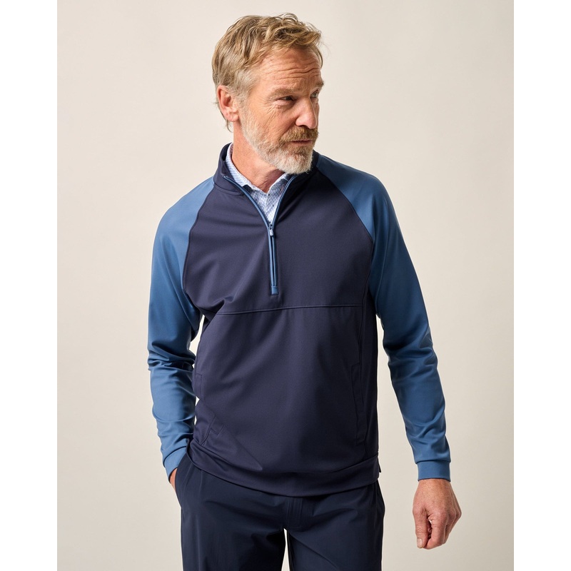Johnnie-O Men’s Armstrong Water-Resistant Quarter-Zip Pullover White Small