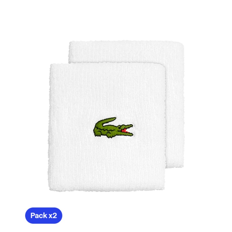 Largas Lacoste Sport White (Pack x2) Wristband