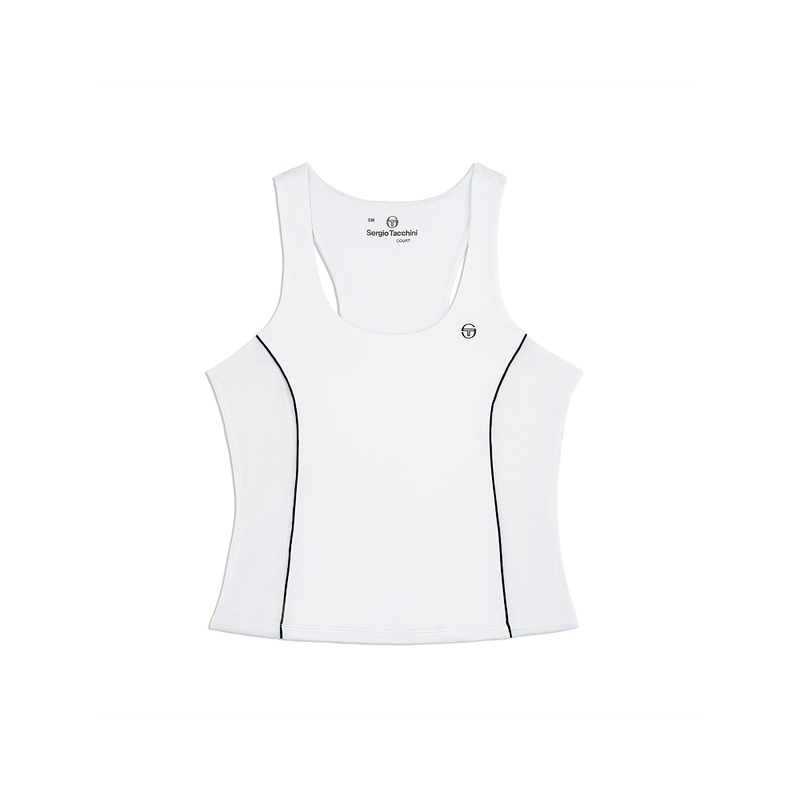 Sergio Tacchini Tessa Scoop Neck Tank Top – Brilliant White