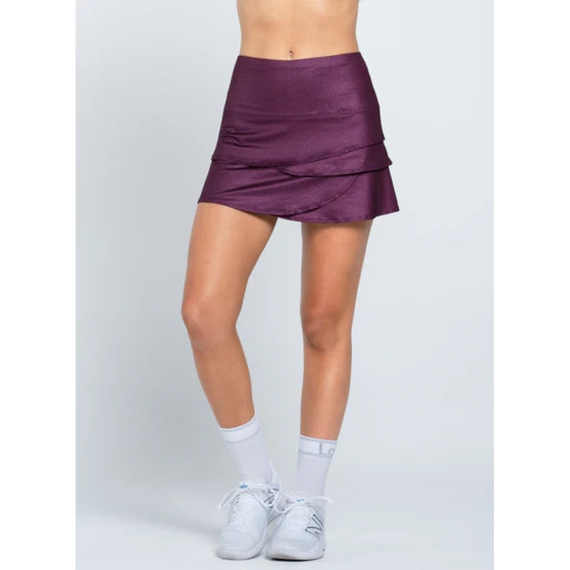 Women’s Lucky in Love Long All That Shimmers Scallop Skirt Team Maroon Small