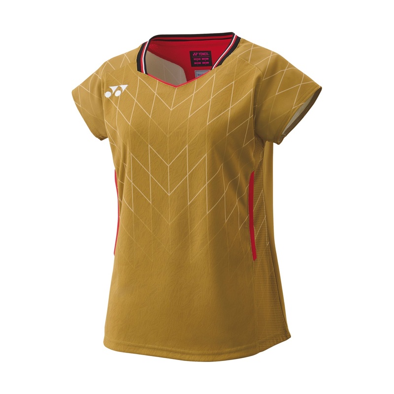 YONEX 2025 Japan National Team Women’s Crew Neck Shirt 20915YX – Gold ASIA M / EU S / US XS / JP M