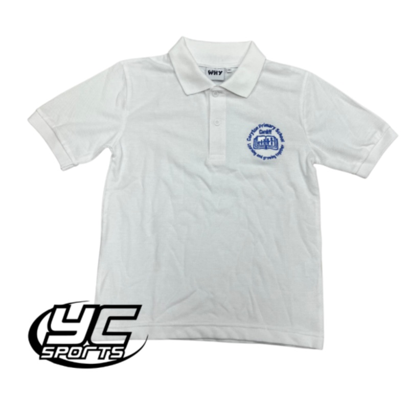 Coryton Primary School White Polo 2/3 WHITE