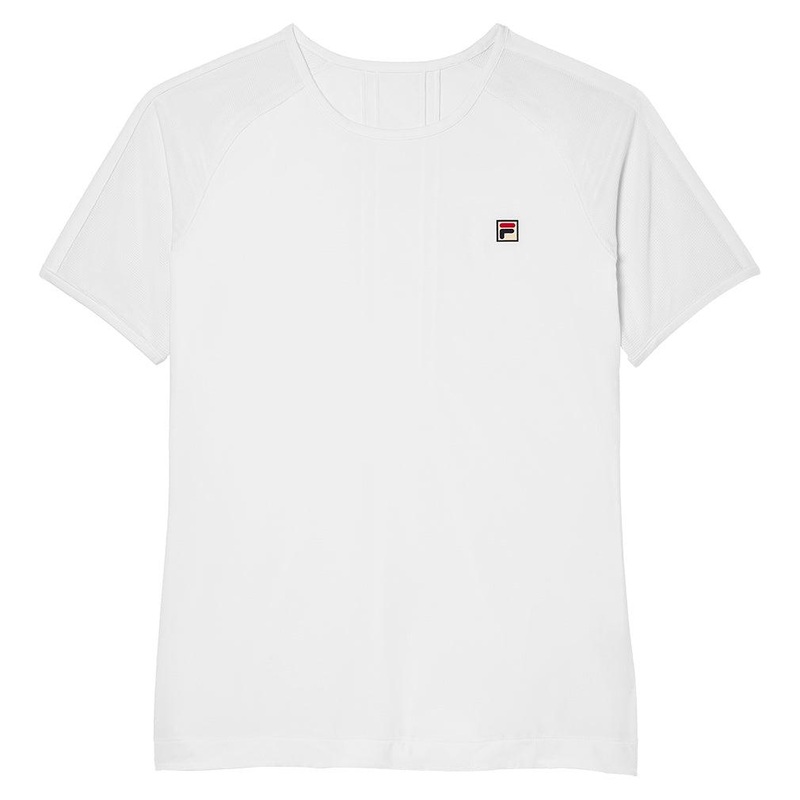 Women`s Whiteline Short Sleeve Tennis Top White