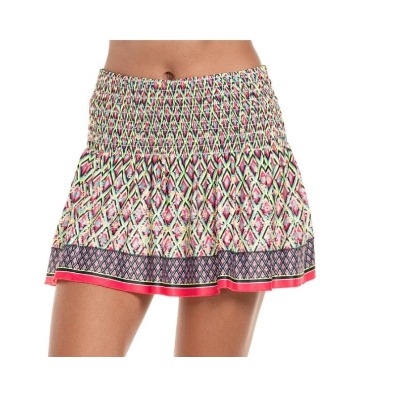 Lucky In Love Women’s Long Oopsie Daisy Smocked Tennis Skirt X-Small