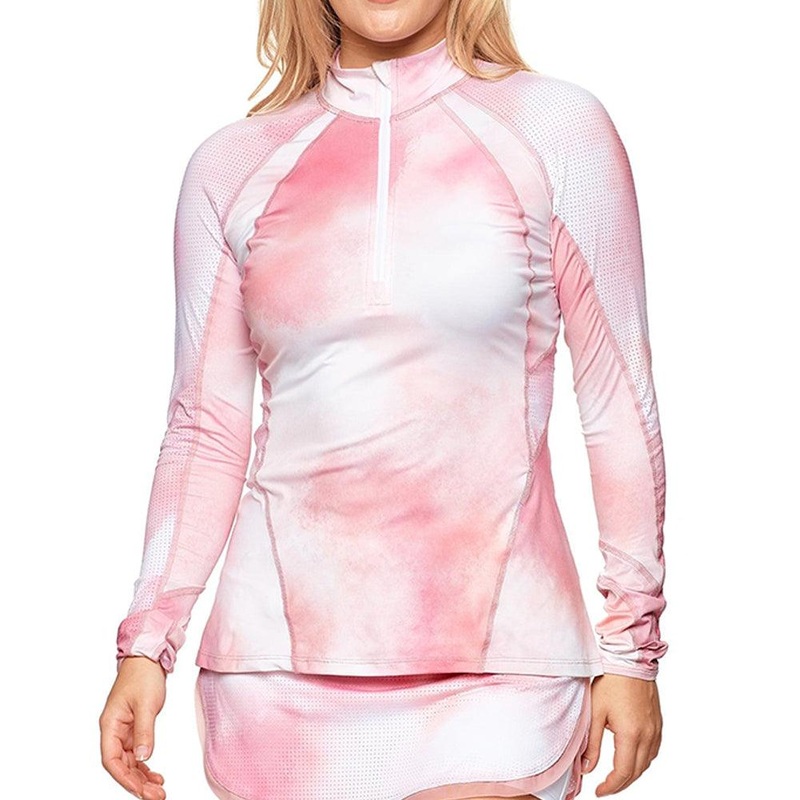 Women`s Grace 1/2 Zip Long Sleeve Tennis Top Romance Print